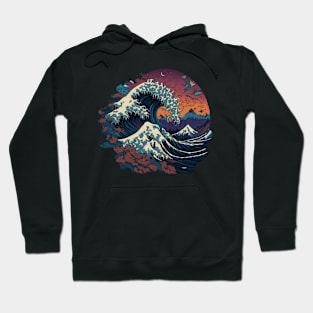 Hokusai Wave Colorful Hoodie